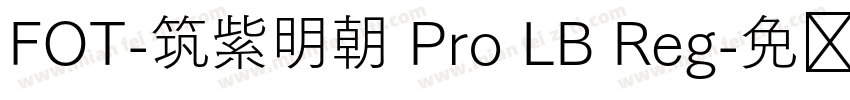 FOT-筑紫明朝 Pro LB Reg字体转换